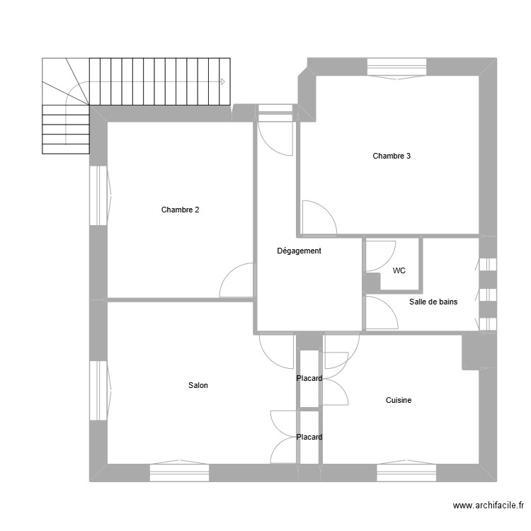 Lopes Maison Etage non meublé. Plan de 13 pièces et 73 m2