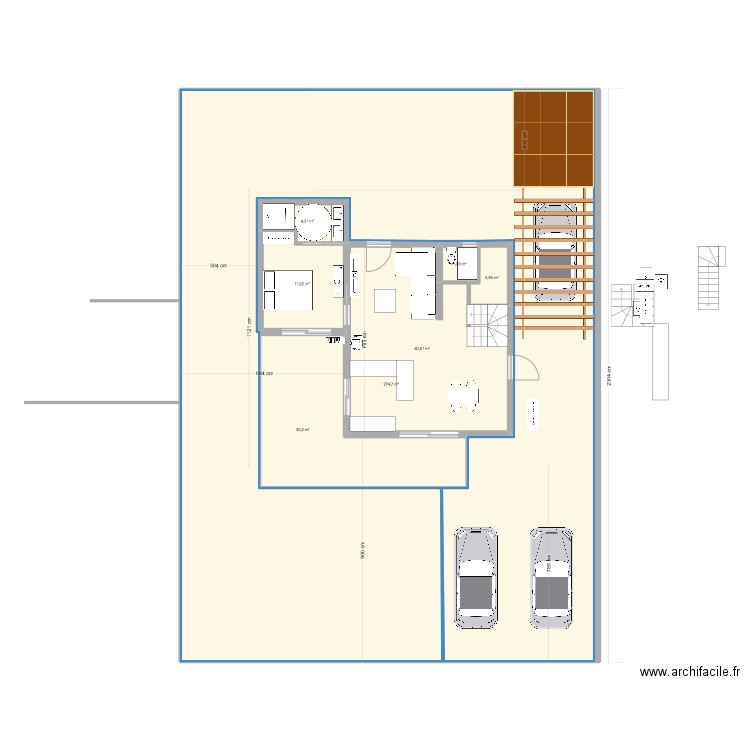 lot 23. Plan de 7 pièces et 366 m2