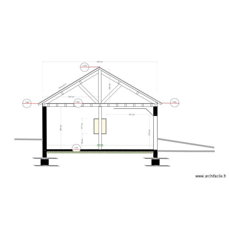 Coupe AA. Plan de 0 pièce et 0 m2