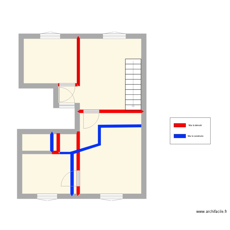 Plan démolition. Plan de 0 pièce et 0 m2