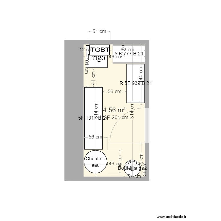 Arriére Cuisine V1. Plan de 0 pièce et 0 m2