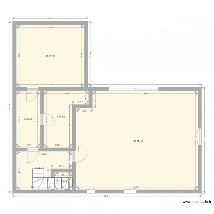 PROJET MAISON RDC . Plan de 0 pièce et 0 m2