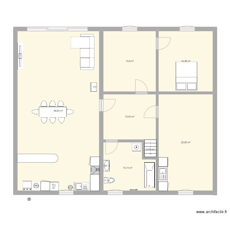 en gauthé. Plan de 0 pièce et 0 m2