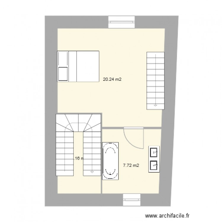 MIREBEAU futur 2eme etage. Plan de 0 pièce et 0 m2