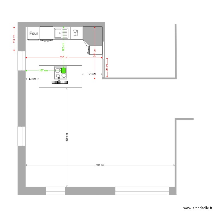 cuisine 2. Plan de 0 pièce et 0 m2