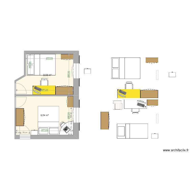 Chambre H & R. Plan de 0 pièce et 0 m2