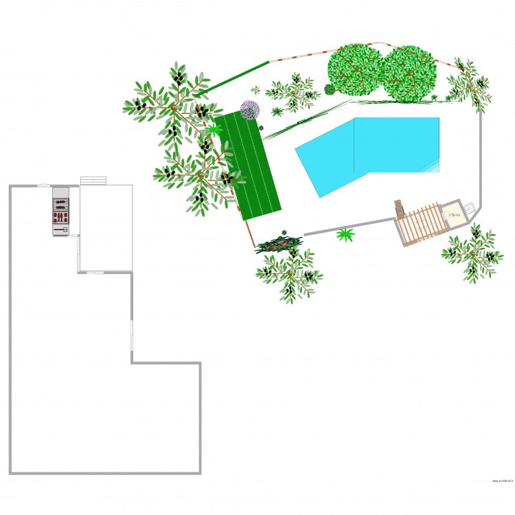 piscine 1. Plan de 0 pièce et 0 m2