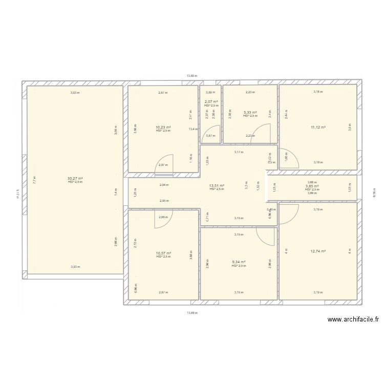 maison Bellevue R+1. Plan de 0 pièce et 0 m2