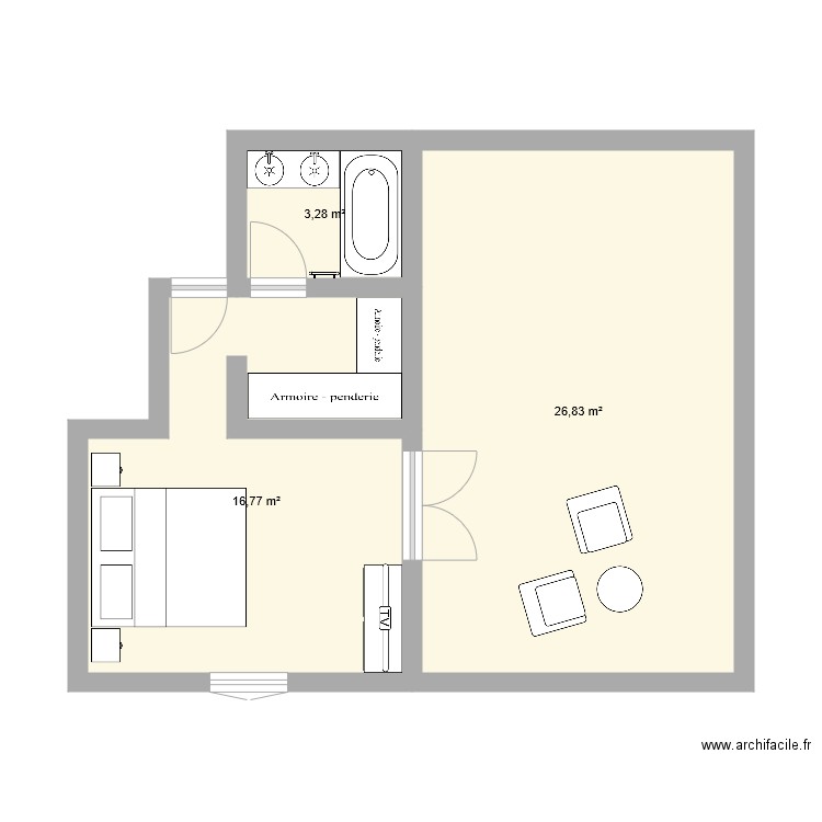 chambre. Plan de 0 pièce et 0 m2