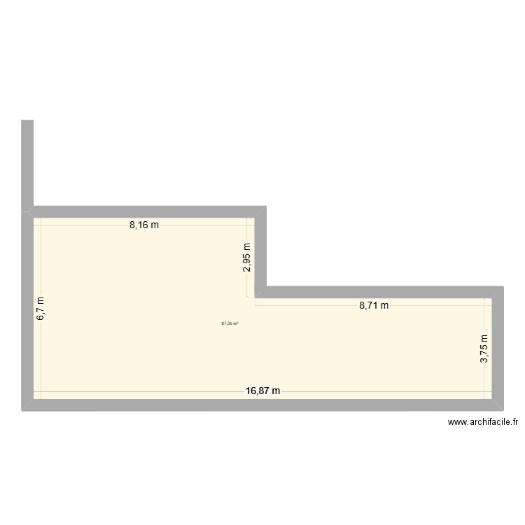 LAURA ALLEMAGNE. Plan de 1 pièce et 87 m2