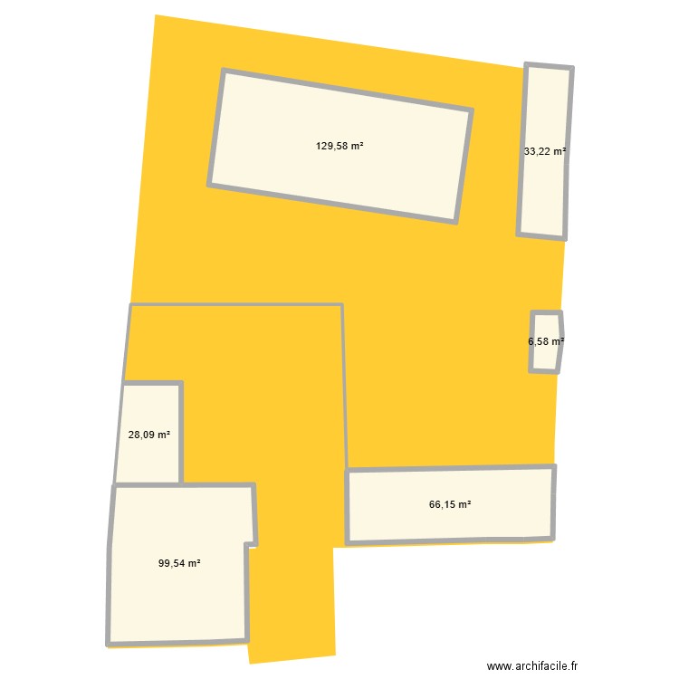 cadastre avec garage. Plan de 6 pièces et 363 m2