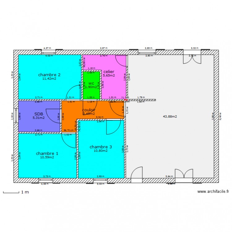 maison2. Plan de 0 pièce et 0 m2