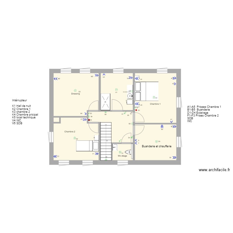 Plan implantation étage 01MAI. Plan de 0 pièce et 0 m2