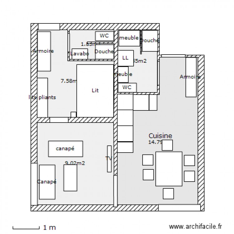 Projet 1 Baudino Risoul. Plan de 0 pièce et 0 m2