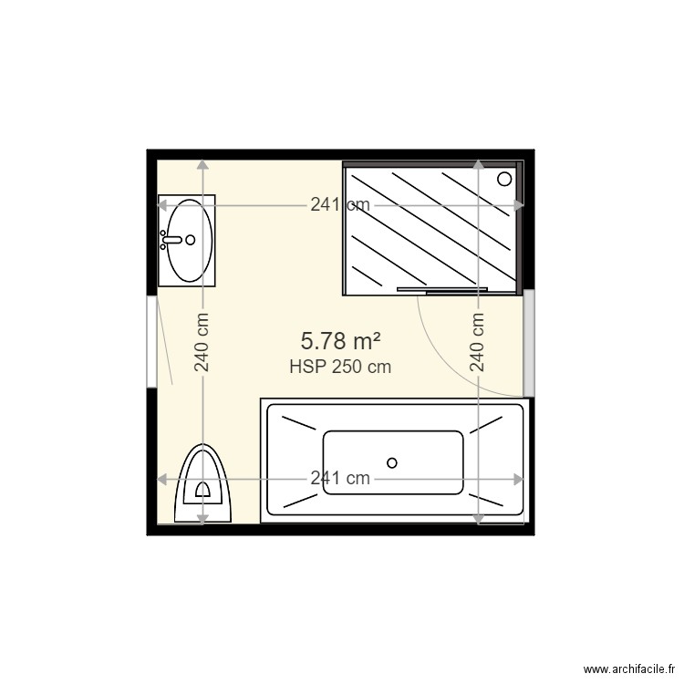 salle de bain. Plan de 0 pièce et 0 m2