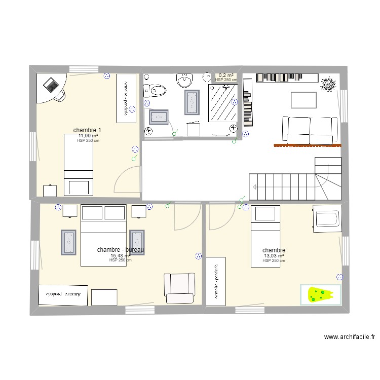 SDB PA prop. Plan de 0 pièce et 0 m2