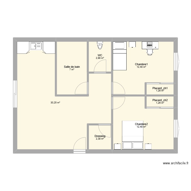 Plan1 - Plan 8 Pièces 70 M2 Dessiné Par Dmr_hlf