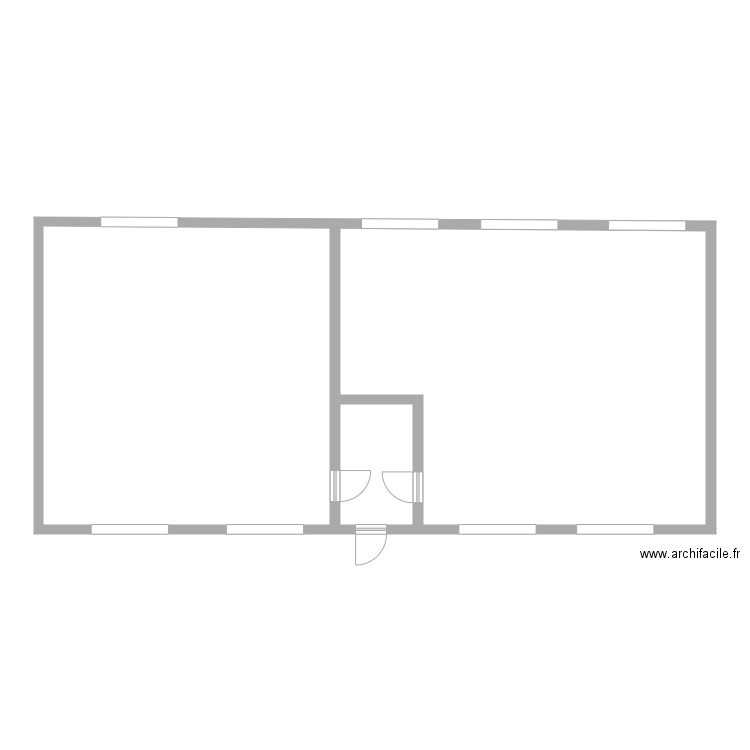 esplechin classe gauche . Plan de 2 pièces et 128 m2