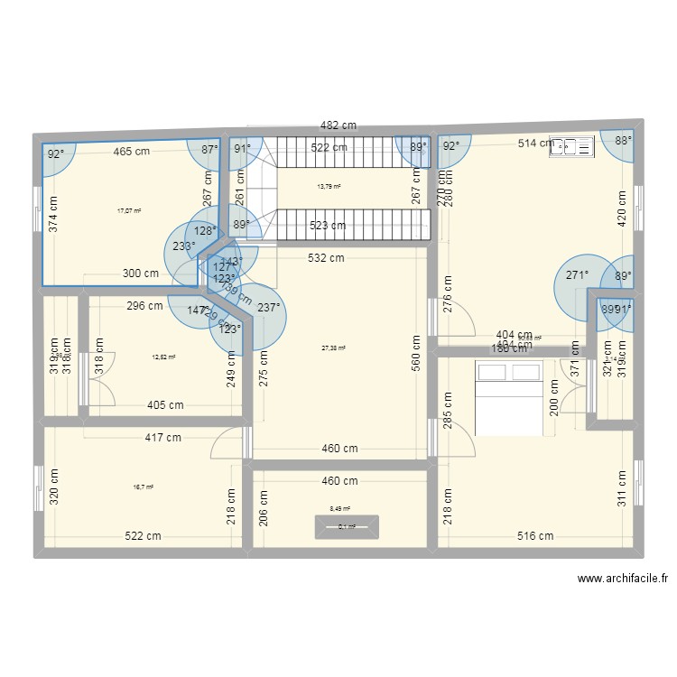 HOUSE 1. Plan de 10 pièces et 154 m2