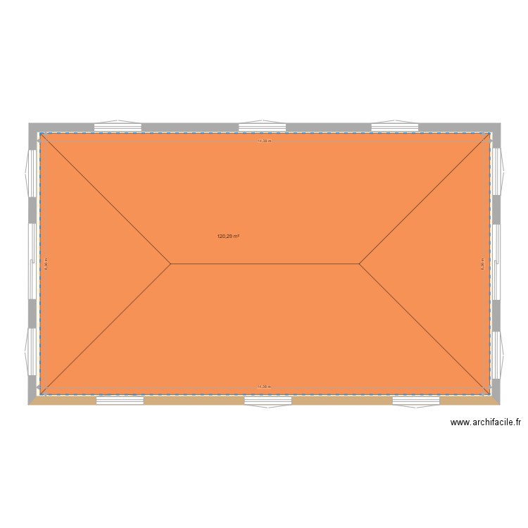 Etage 2 avec Toit. Plan de 0 pièce et 0 m2