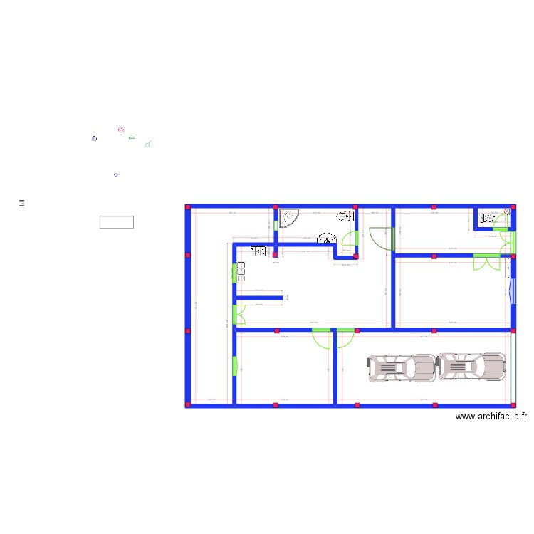 plan 1024. Plan de 8 pièces et 174 m2