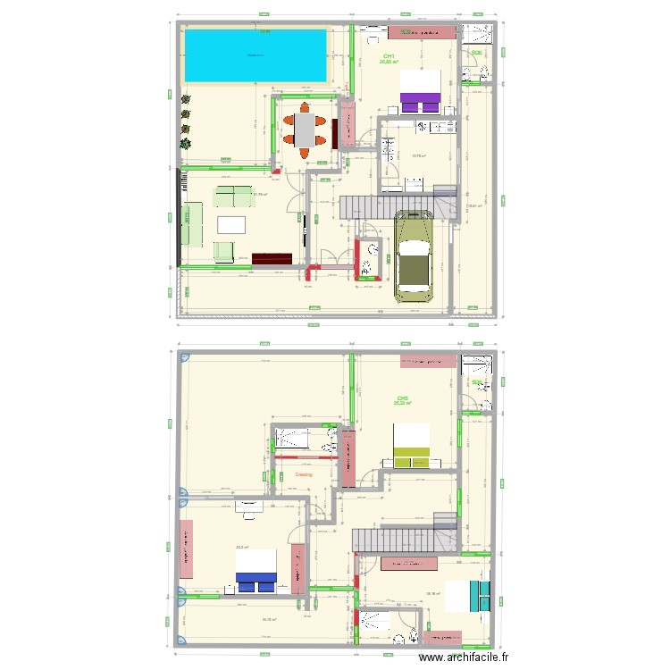 Sangalkam Pierik option 2. Plan de 0 pièce et 0 m2