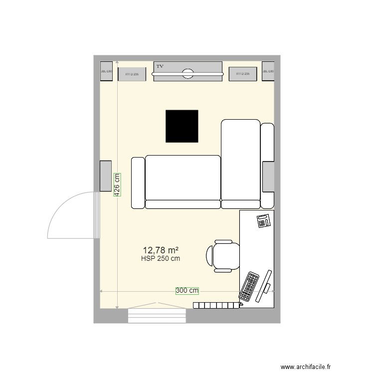 AUditoire. Plan de 0 pièce et 0 m2