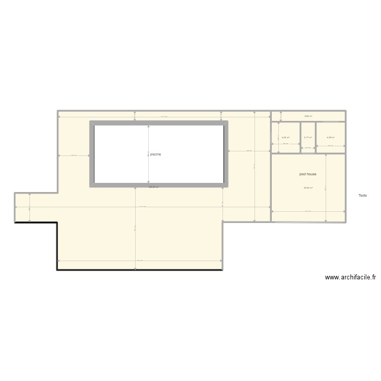 piscine. Plan de 0 pièce et 0 m2