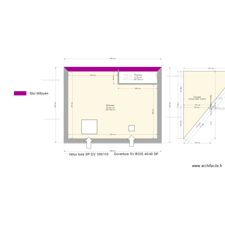 ML24013035. Plan de 14 pièces et 97 m2