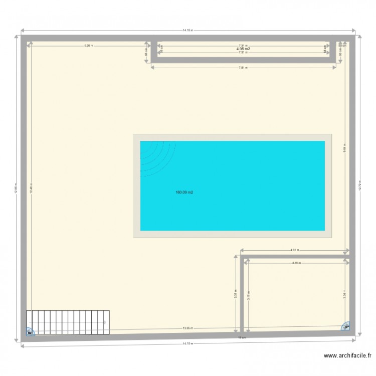 Piscine. Plan de 0 pièce et 0 m2