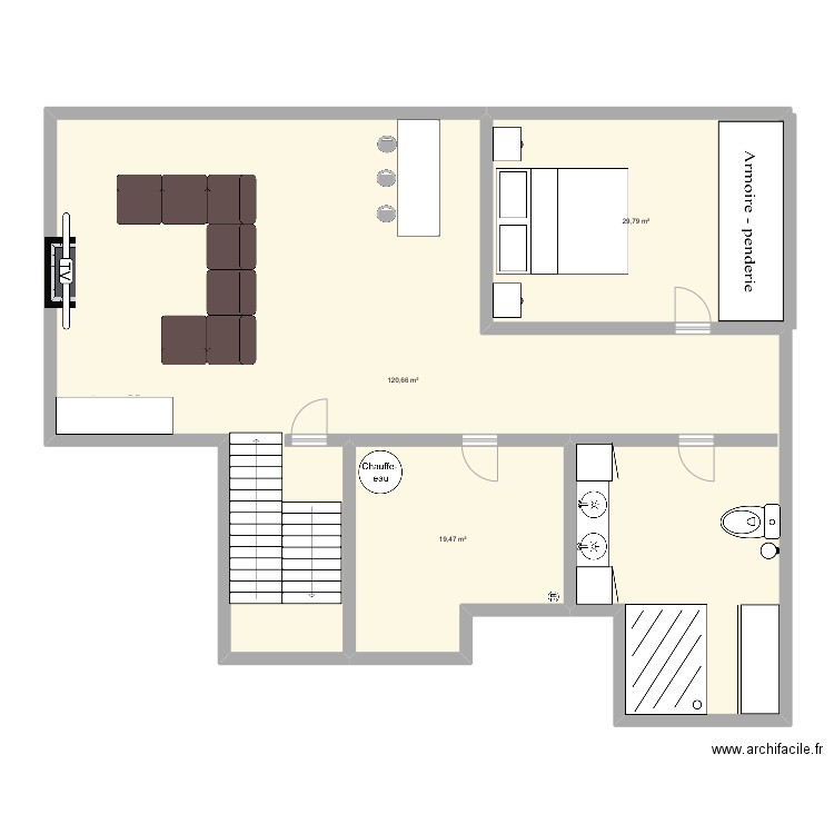 Sous sol. Plan de 0 pièce et 0 m2