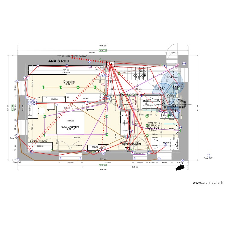 ANAIS BAT1 RDC ELEC 05 03 2023. Plan de 0 pièce et 0 m2