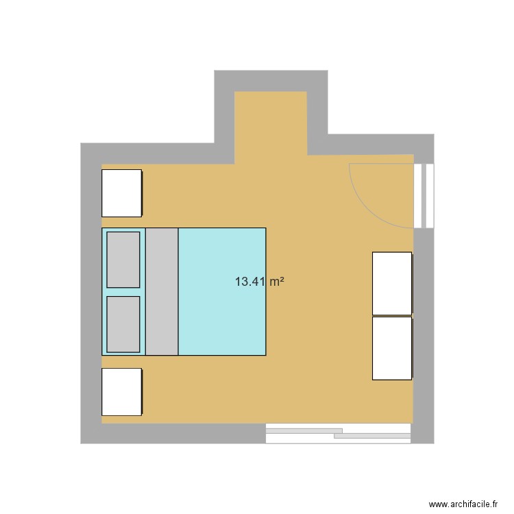 chambre principale. Plan de 0 pièce et 0 m2