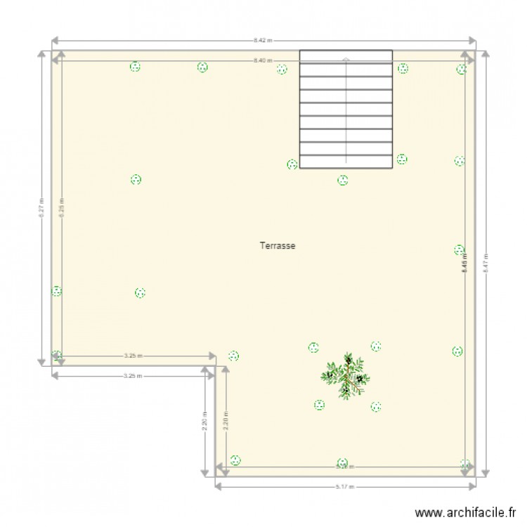 Terrasse extérieure. Plan de 0 pièce et 0 m2