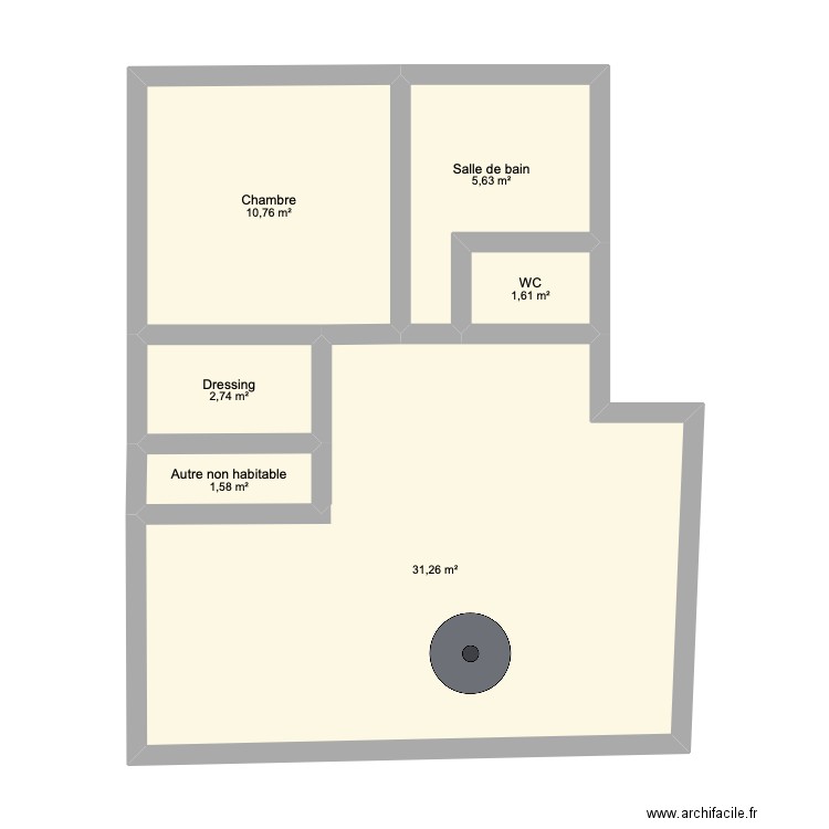 maison saint martin plage. Plan de 6 pièces et 54 m2