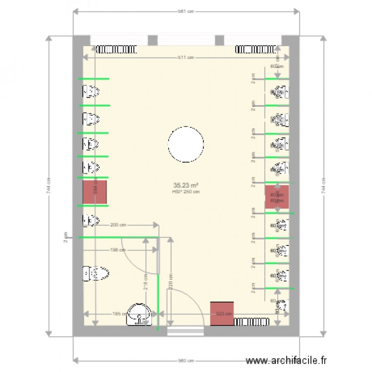 Sanitaire 2. Plan de 0 pièce et 0 m2