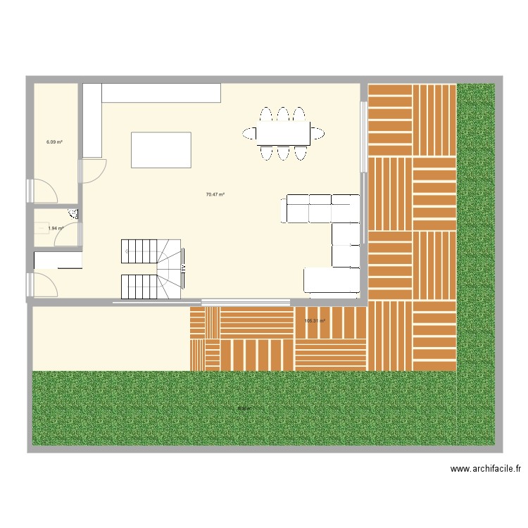 plan garon rdc. Plan de 0 pièce et 0 m2