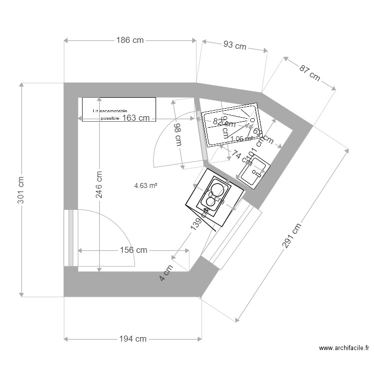 Bezout. Plan de 0 pièce et 0 m2