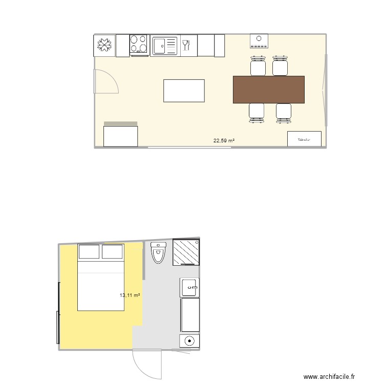 Cuisine Perroz 3. Plan de 0 pièce et 0 m2