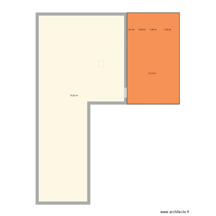 Thumeries 44 Pasteur. Plan de 6 pièces et 100 m2