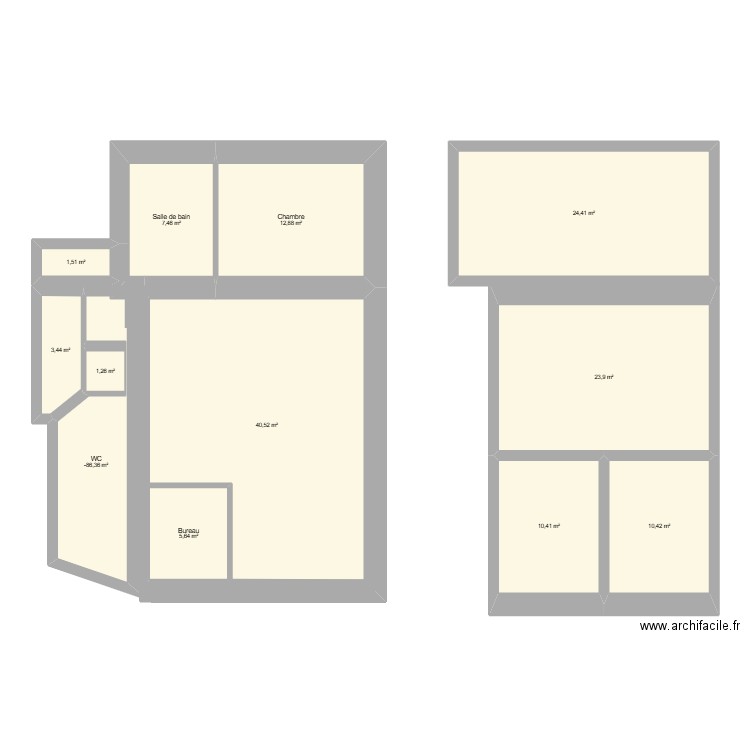 Tharon. Plan de 12 pièces et 153 m2