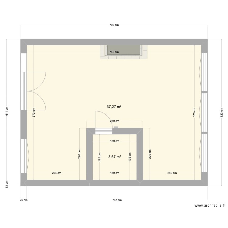 57 waterloo. Plan de 2 pièces et 41 m2