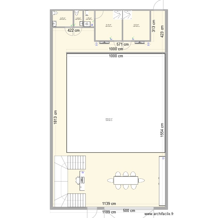 dubai 3. Plan de 6 pièces et 223 m2