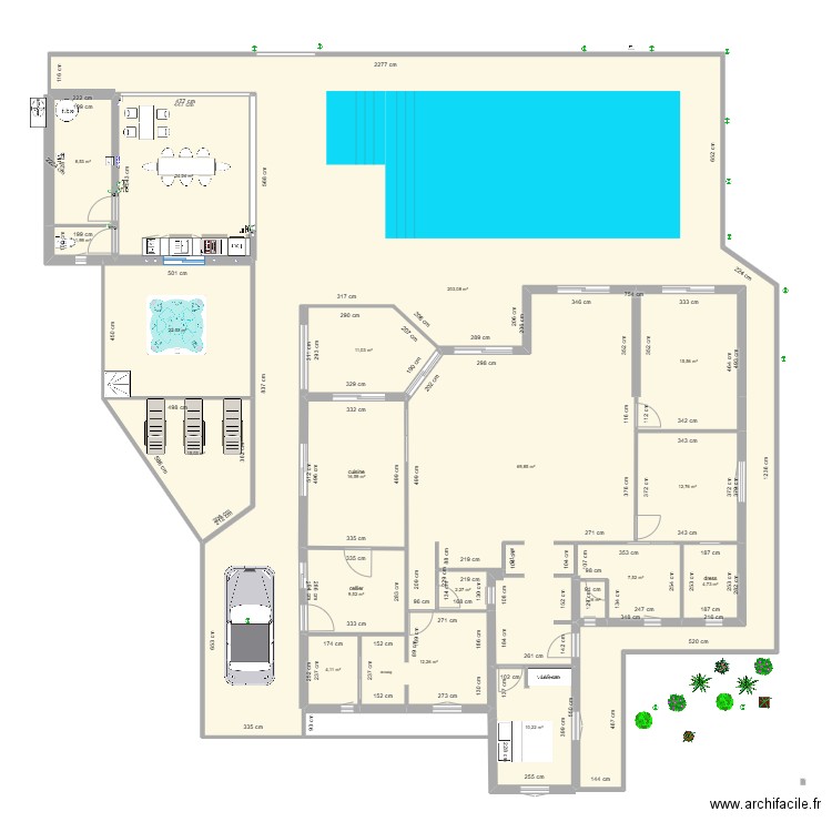 PLAN nouvelle chambre 3 +. Plan de 19 pièces et 453 m2