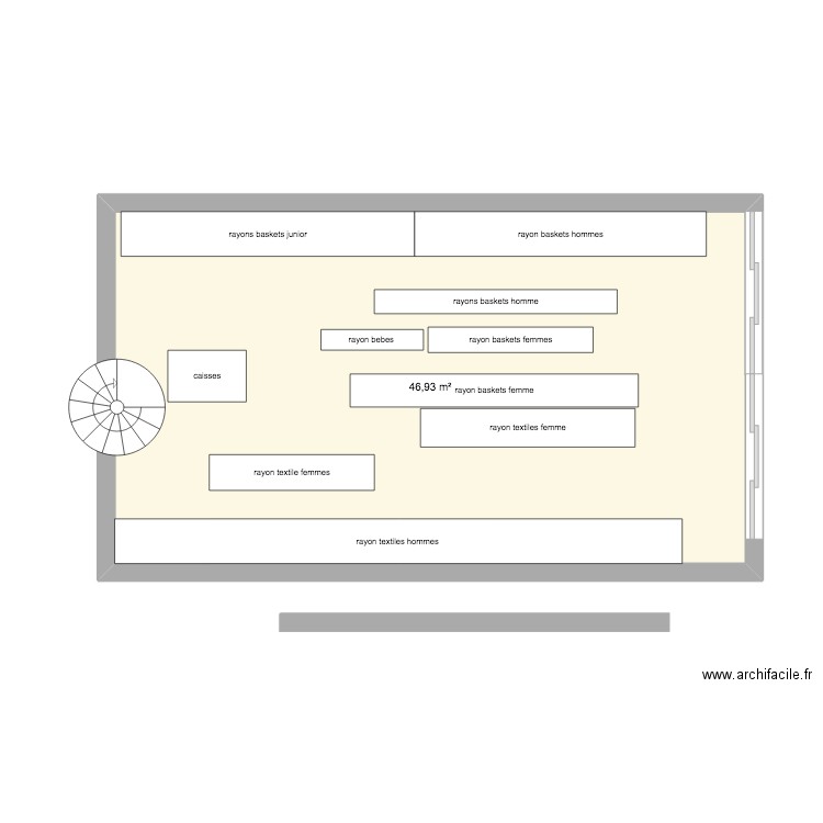 tp adoc plan. jd. Plan de 1 pièce et 47 m2