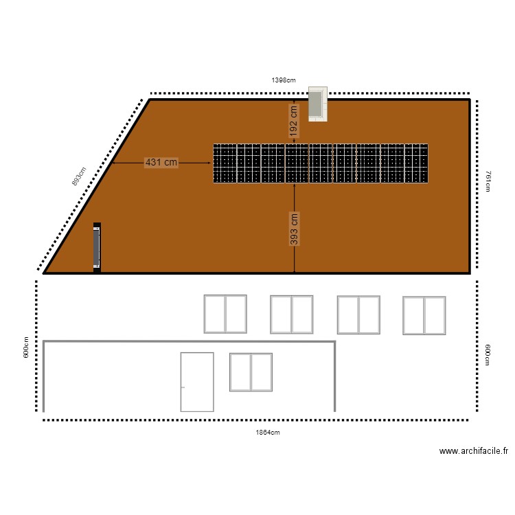 CHAMBON MONIQUE PLAN DE FACADE . Plan de 1 pièce et 121 m2