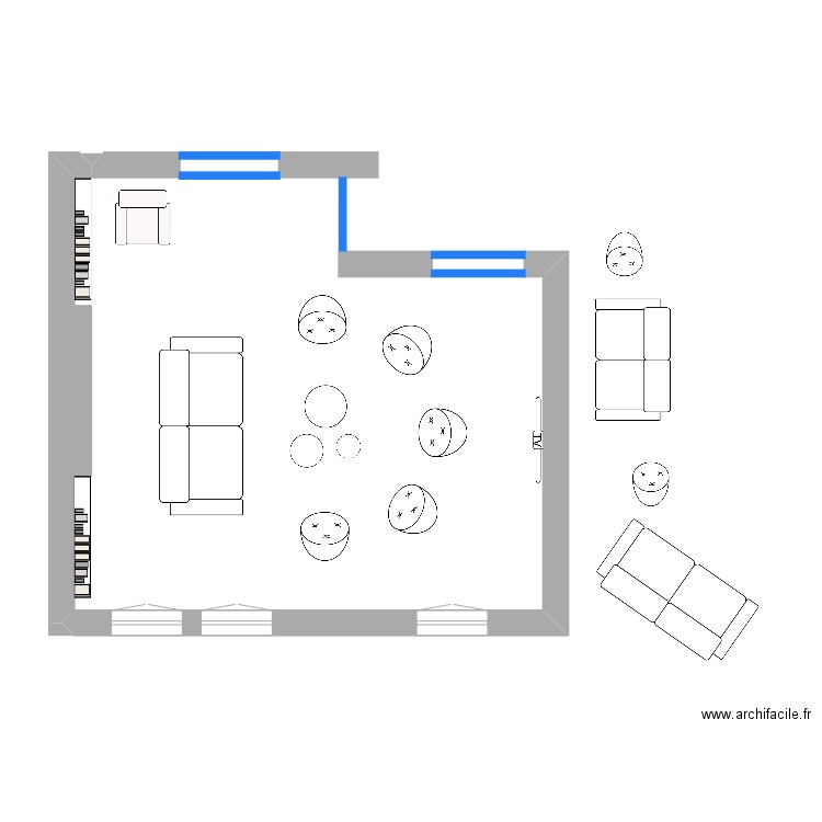 séjour (état final). Plan de 0 pièce et 0 m2