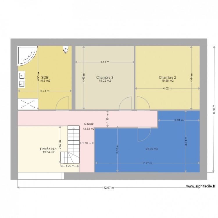 Plan 1er étage ROMERO. Plan de 0 pièce et 0 m2