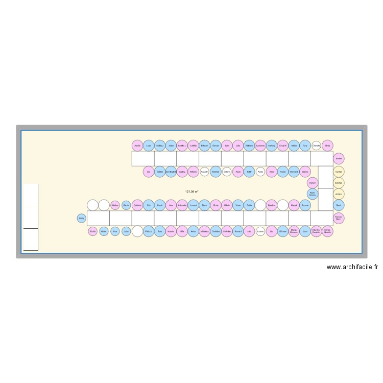 Plan Bâpteme. Plan de 1 pièce et 121 m2