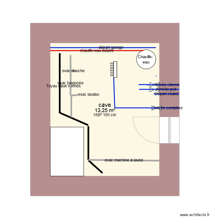 cave plan hydraulique. Plan de 0 pièce et 0 m2